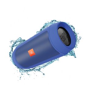 JBL Charge 2+ - Blue - Splashproof Bluetooth Speaker with Powerful Bass - Hero