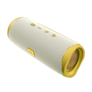 JBL Flip 5 Tomorrowland Edition - Gold/White - Portable Waterproof Speaker - Left