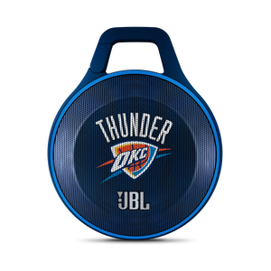 JBL Clip NBA Edition - Thunder - Blue - Ultra-portable Bluetooth speaker with integrated carabiner - Hero