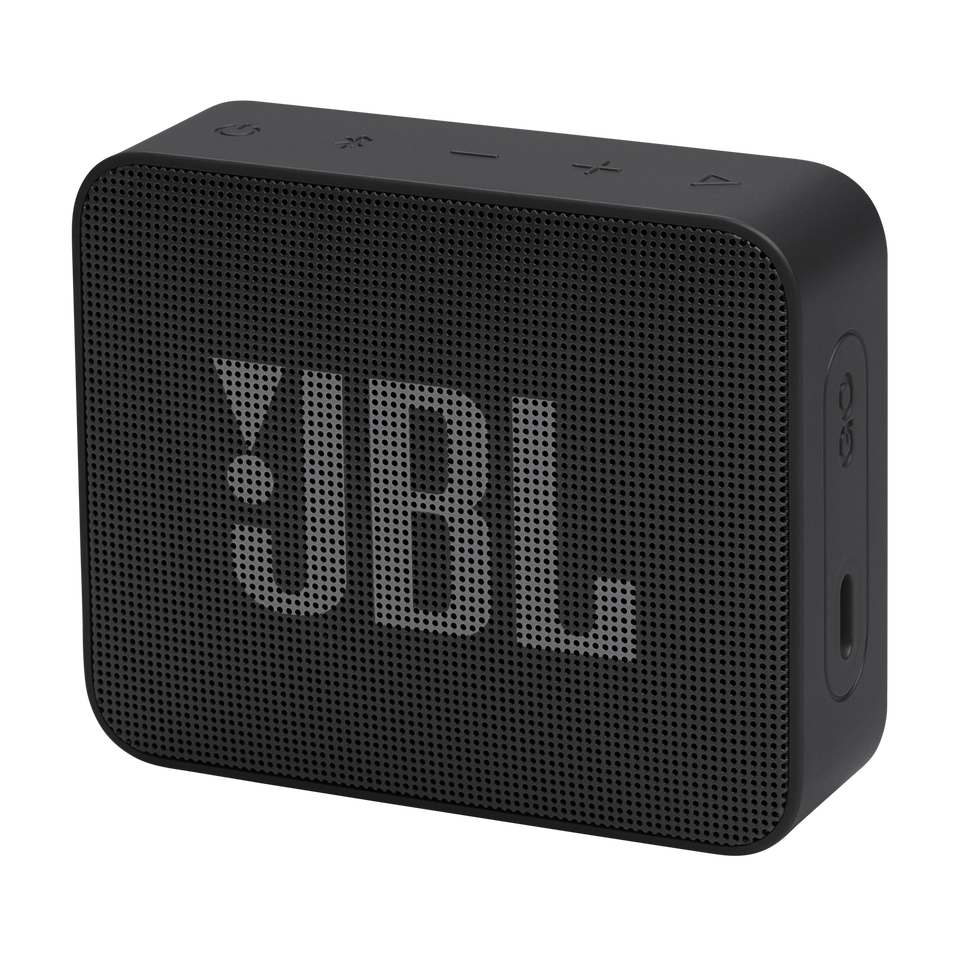 JBL Go Essential 2 - Black - Portable Waterproof Speaker - Hero