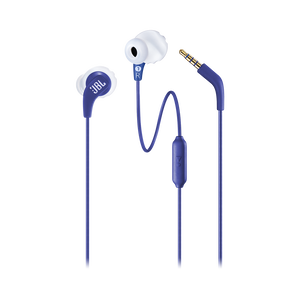 JBL Endurance RUN - Blue - Sweatproof Wired Sport In-Ear Headphones - Detailshot 1