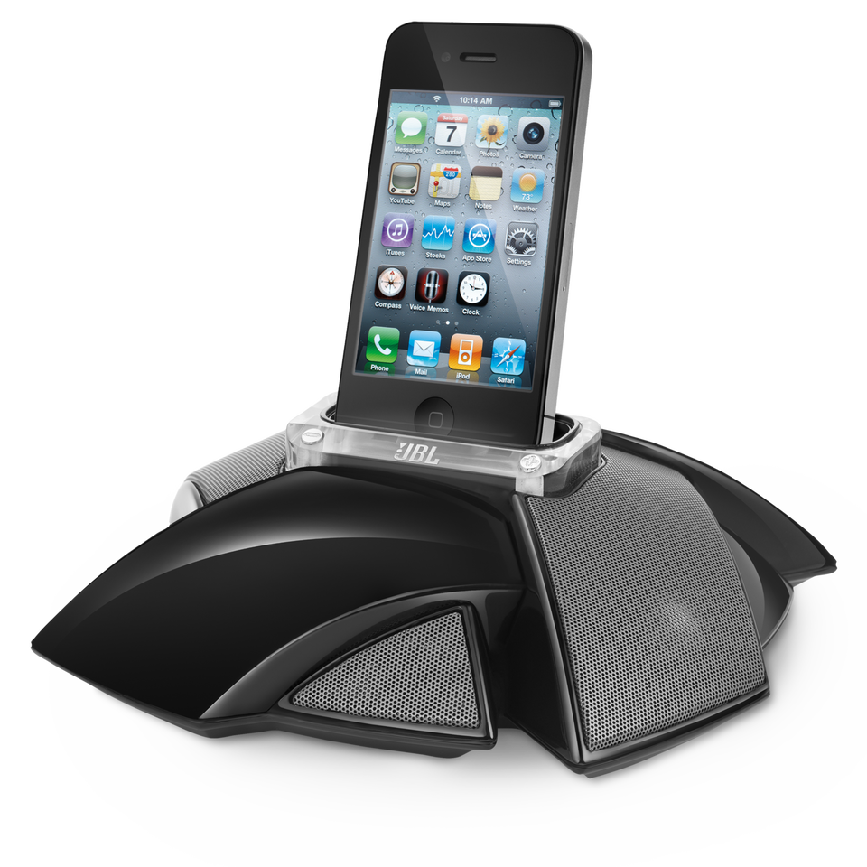 JBL OnStage IV - Black - Portable Speaker Dock for iPod/iPhone - Hero