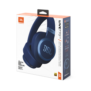 JBL Live 770NC - Blue - Wireless Over-Ear Headphones with True Adaptive Noise Cancelling - Detailshot 10
