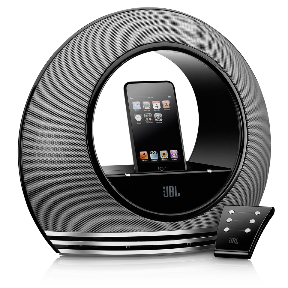 RADIAL - Black - High-performance loudspeaker dock for iPod - Hero