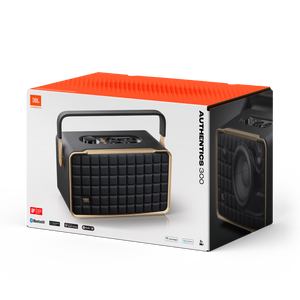 JBL Authentics 300 - Black - Portable smart home speaker with Wi-Fi, Bluetooth and voice assistants with retro design. - Detailshot 8