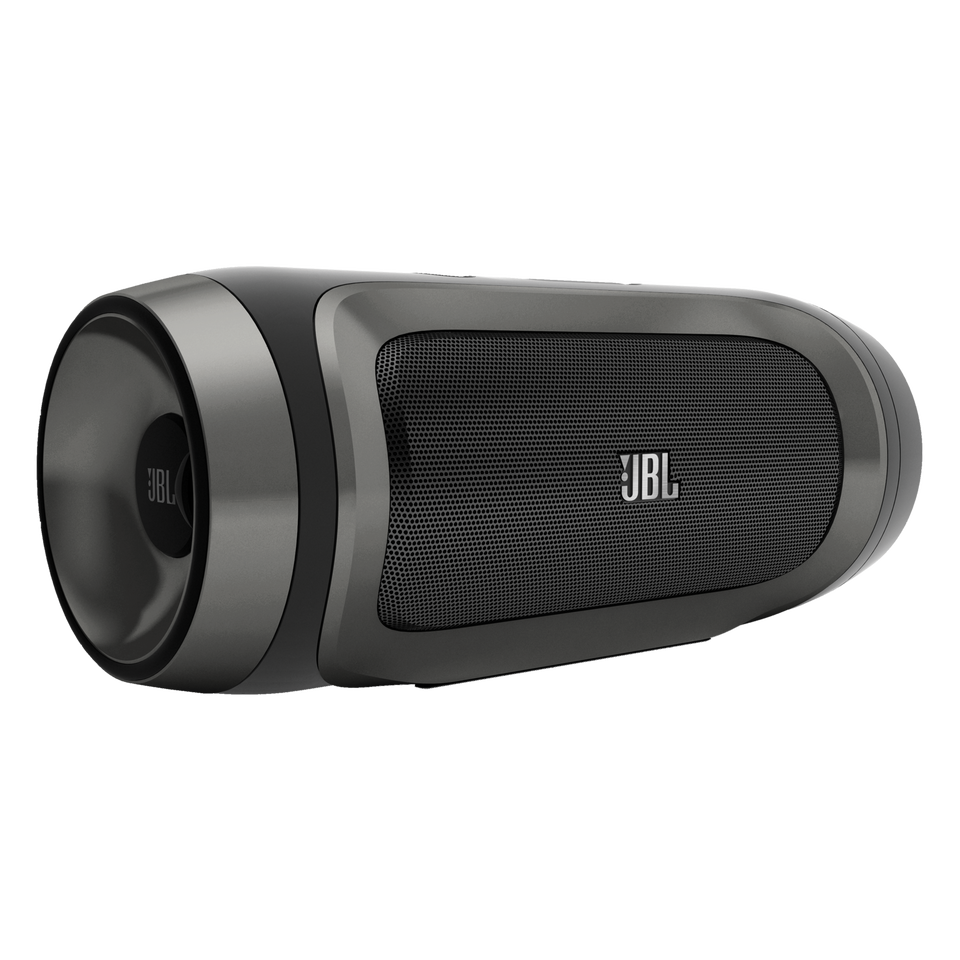 JBL Charge - Black / Silver - Portable Wireless Bluetooth Speaker with USB Charger - Hero