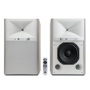 4329P Studio Monitor Powered Loudspeaker System - White Aspen - Powered Bookshelf Loudspeaker System - Hero