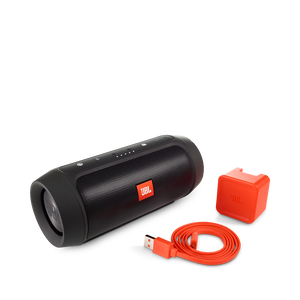 JBL Charge 2+ - Black - Splashproof Bluetooth Speaker with Powerful Bass - Detailshot 6