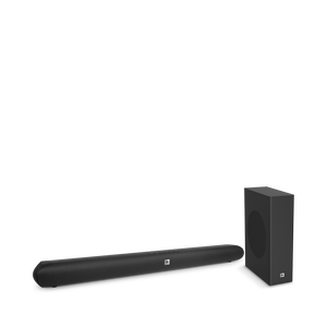 JBL Cinema SB150 - Black - Home cinema 2.1 soundbar with compact wireless subwoofer - Hero