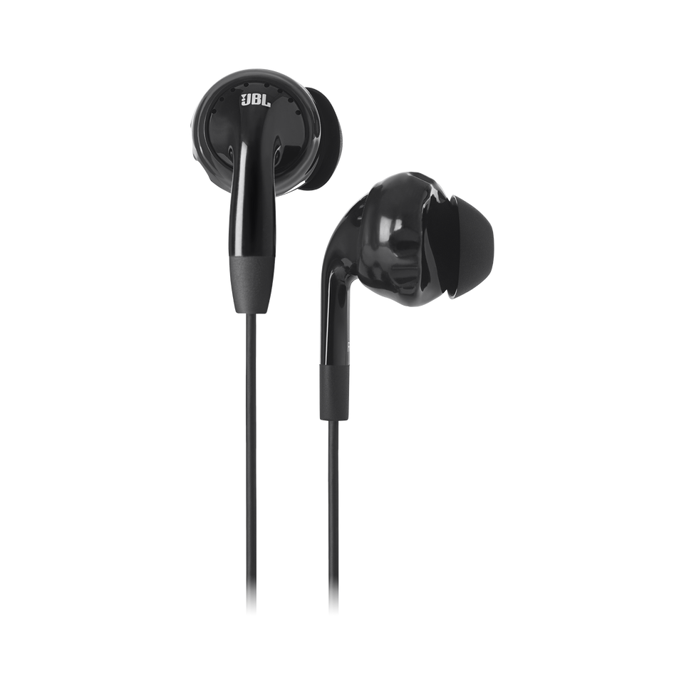 JBL Inspire 100 - Black - In-ear, sport headphones with Twistlock™ Technology. - Hero