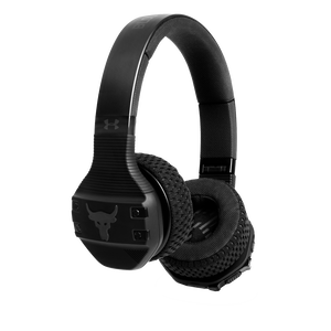 UA Sport Wireless Train Project Rock – Engineered by JBL - Black Matte - On-ear sport Headphones - Hero
