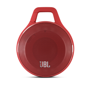JBL Clip - Red - Ultra portable rechargeable Bluetooth speaker with carabiner - Front