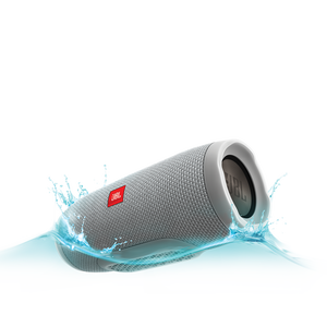 JBL Charge 3 - Grey - Full-featured waterproof portable speaker with high-capacity battery to charge your devices - Hero