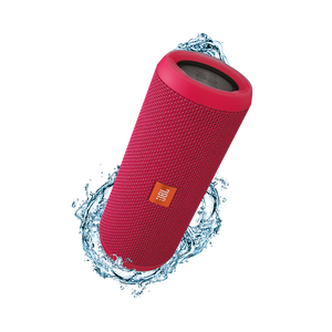 JBL Flip 3 - Pink - Splashproof portable Bluetooth speaker with powerful sound and speakerphone technology - Hero
