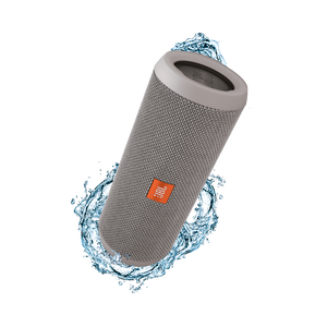 JBL Flip 3 - Grey - Splashproof portable Bluetooth speaker with powerful sound and speakerphone technology - Hero