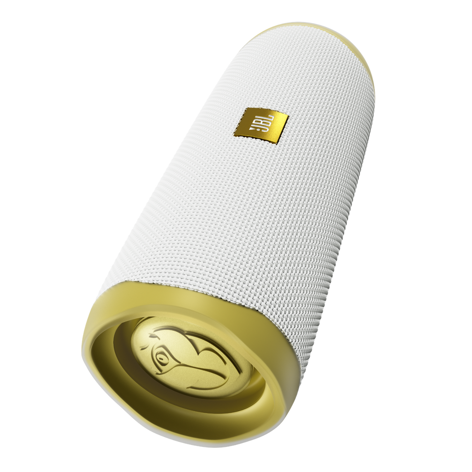 JBL Flip 5 Tomorrowland Edition - Gold/White - Portable Waterproof Speaker - Hero
