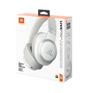 JBL Live 770NC - White - Wireless Over-Ear Headphones with True Adaptive Noise Cancelling - Detailshot 10