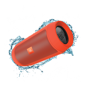 JBL Charge 2+ - Orange - Splashproof Bluetooth Speaker with Powerful Bass - Hero